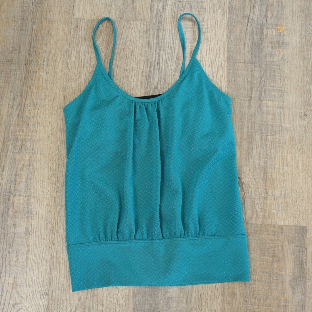 Free People Movement Teal Black Layered Tank Top M